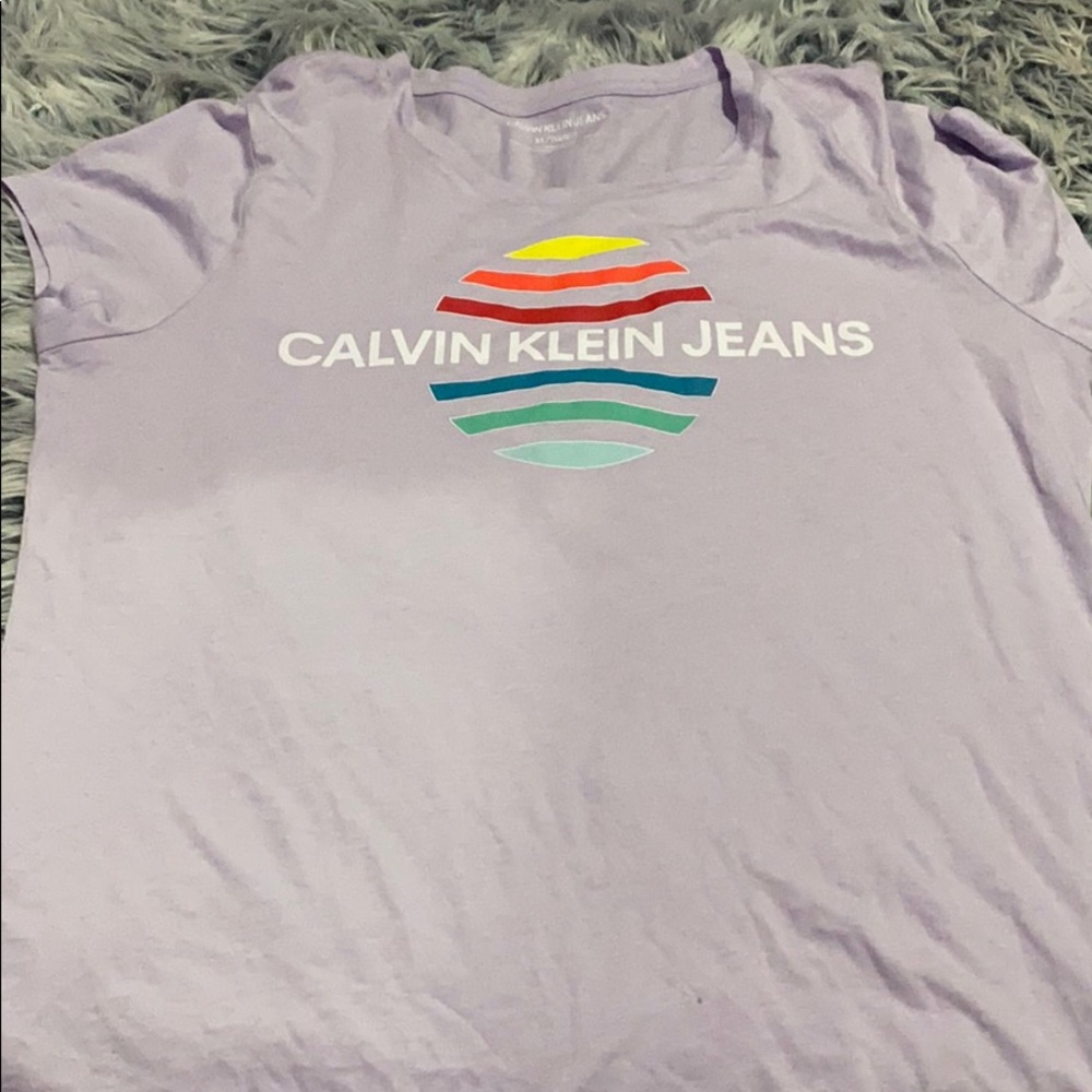 A rainbow striped Calvin Klein Jeans Shirt!!